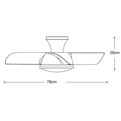 Lucci air 513071 - LED Ściemnialny wentylator sufitowy SYROS LED/18W/230V 3000/4000/6000K biały + pilot zdalnego sterowania