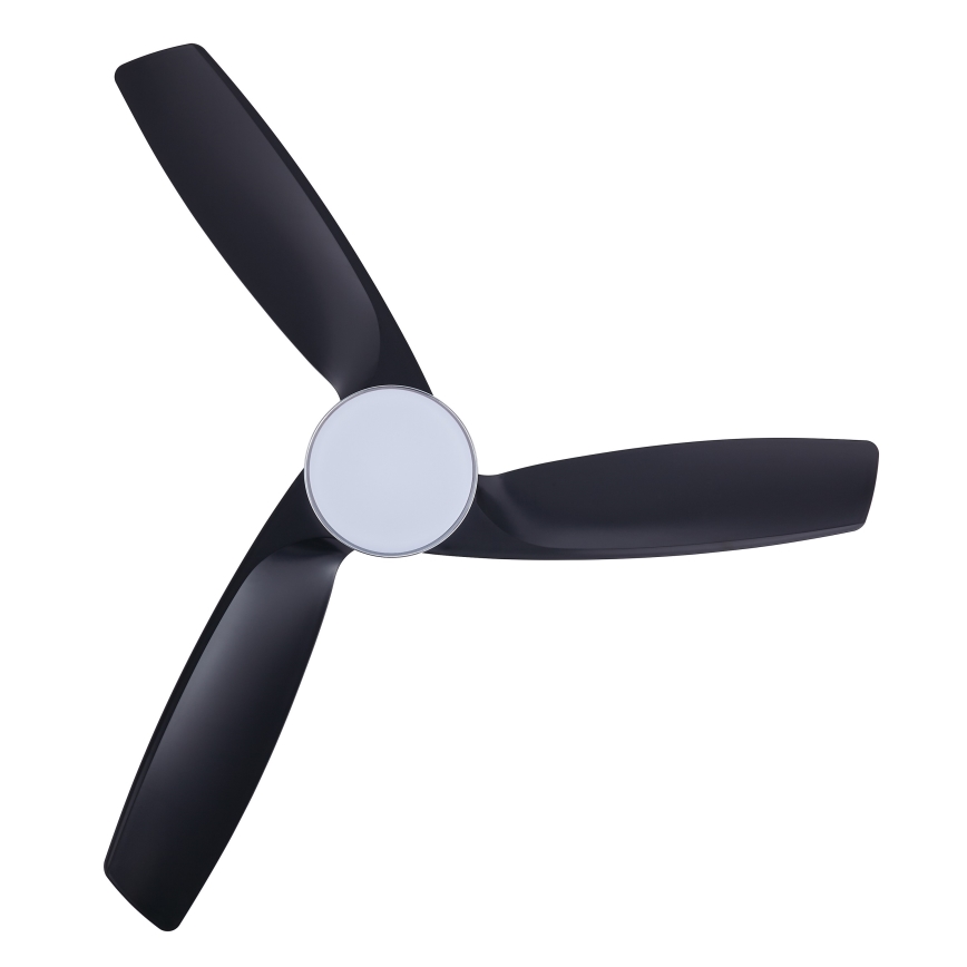 Lucci air 513072 - LED Ściemnialny wentylator sufitowy BRONX LED/18W/230V 3000/4000/6000K czarny/chrom błyszczący + zdalne sterowanie