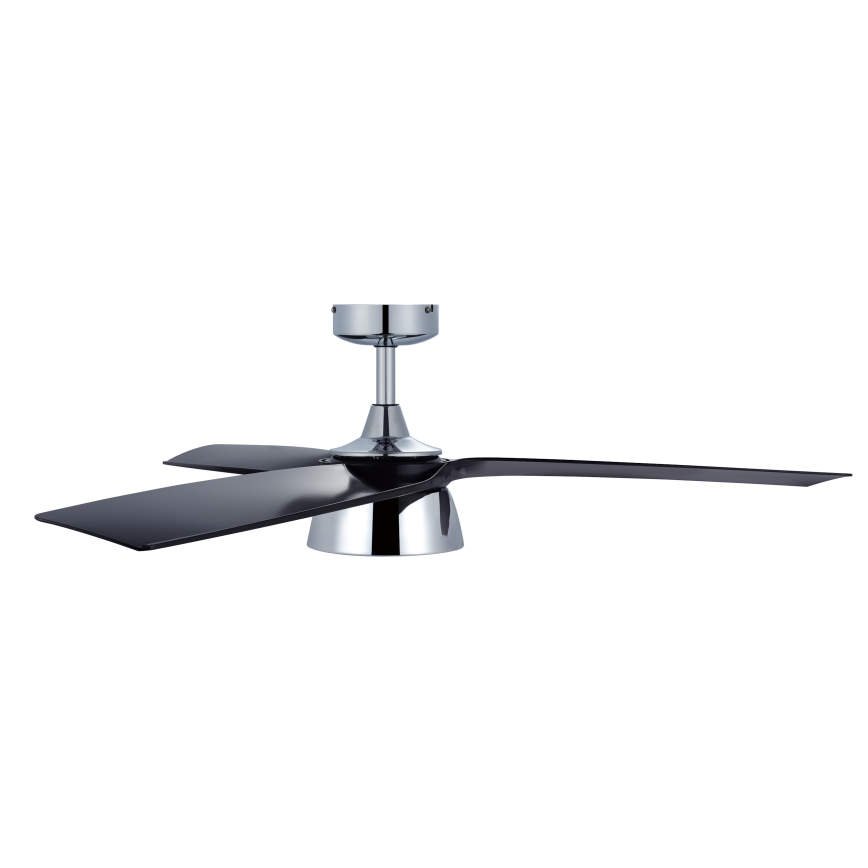 Lucci air 513072 - LED Ściemnialny wentylator sufitowy BRONX LED/18W/230V 3000/4000/6000K czarny/chrom błyszczący + zdalne sterowanie
