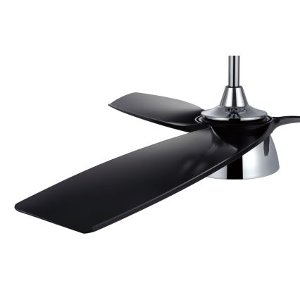Lucci air 513072 - LED Ściemnialny wentylator sufitowy BRONX LED/18W/230V 3000/4000/6000K czarny/chrom błyszczący + zdalne sterowanie