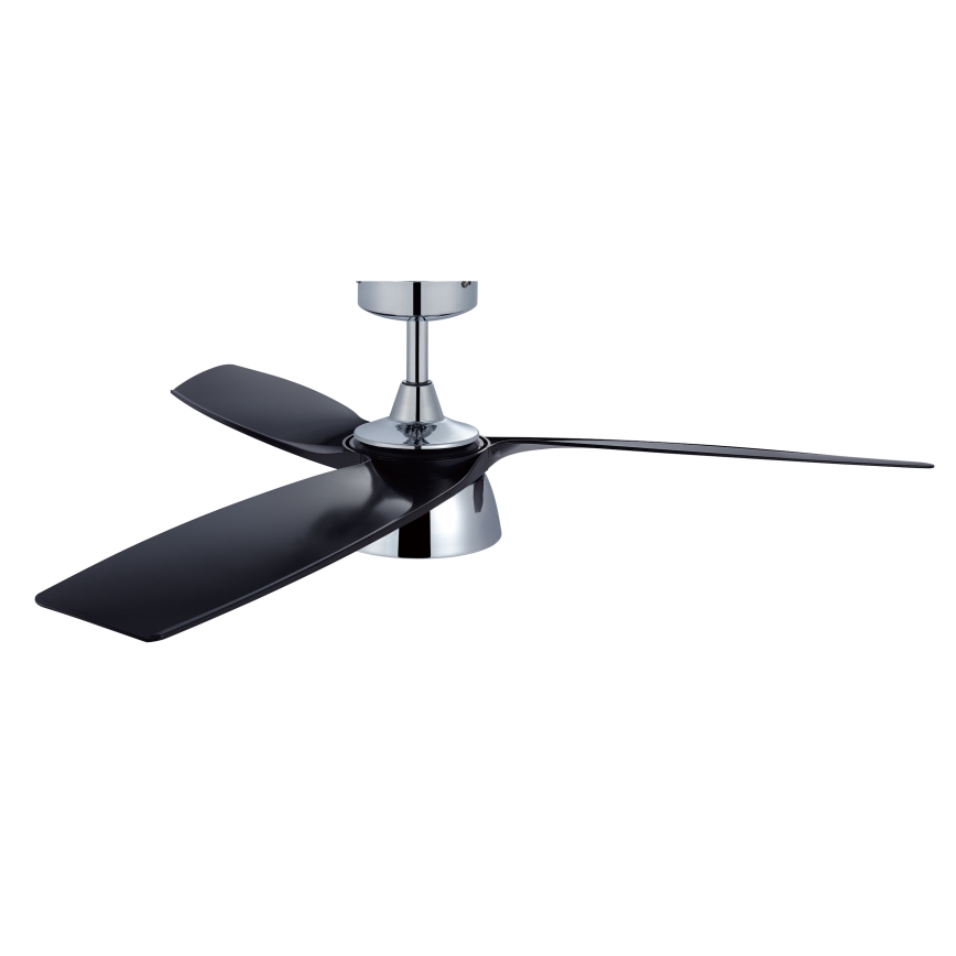 Lucci air 513072 - LED Ściemnialny wentylator sufitowy BRONX LED/18W/230V 3000/4000/6000K czarny/chrom błyszczący + zdalne sterowanie