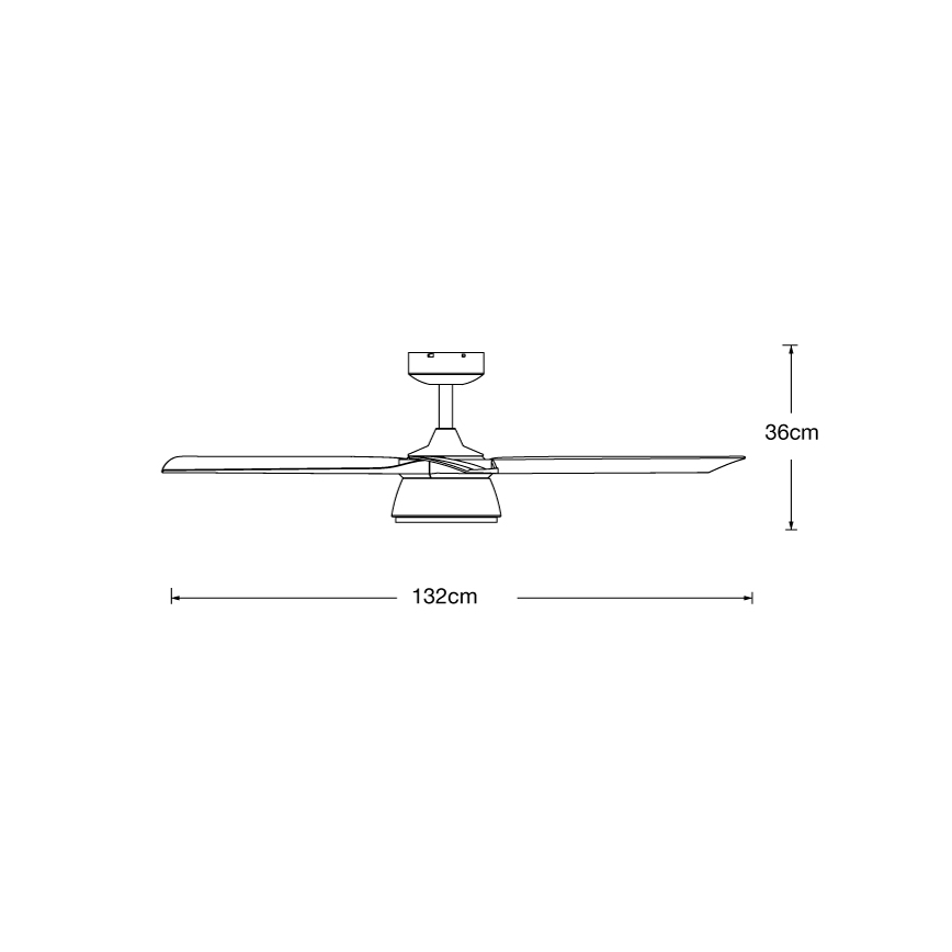 Lucci air 513072 - LED Ściemnialny wentylator sufitowy BRONX LED/18W/230V 3000/4000/6000K czarny/chrom błyszczący + zdalne sterowanie