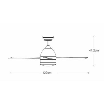 Lucci air 513075 - Wentylator sufitowy LED VECTOR LED/25W/230V 3000/4200/6500K biały + pilot zdalnego sterowania