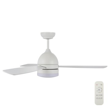Lucci air 513075 - Wentylator sufitowy LED VECTOR LED/25W/230V 3000/4200/6500K biały + pilot zdalnego sterowania