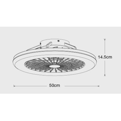 Lucci Air 513200 - LED Ściemniany plafon z wentylatorem OSLO LED/20W/230V 3000/4500/6500K biały + zdalne sterowanie