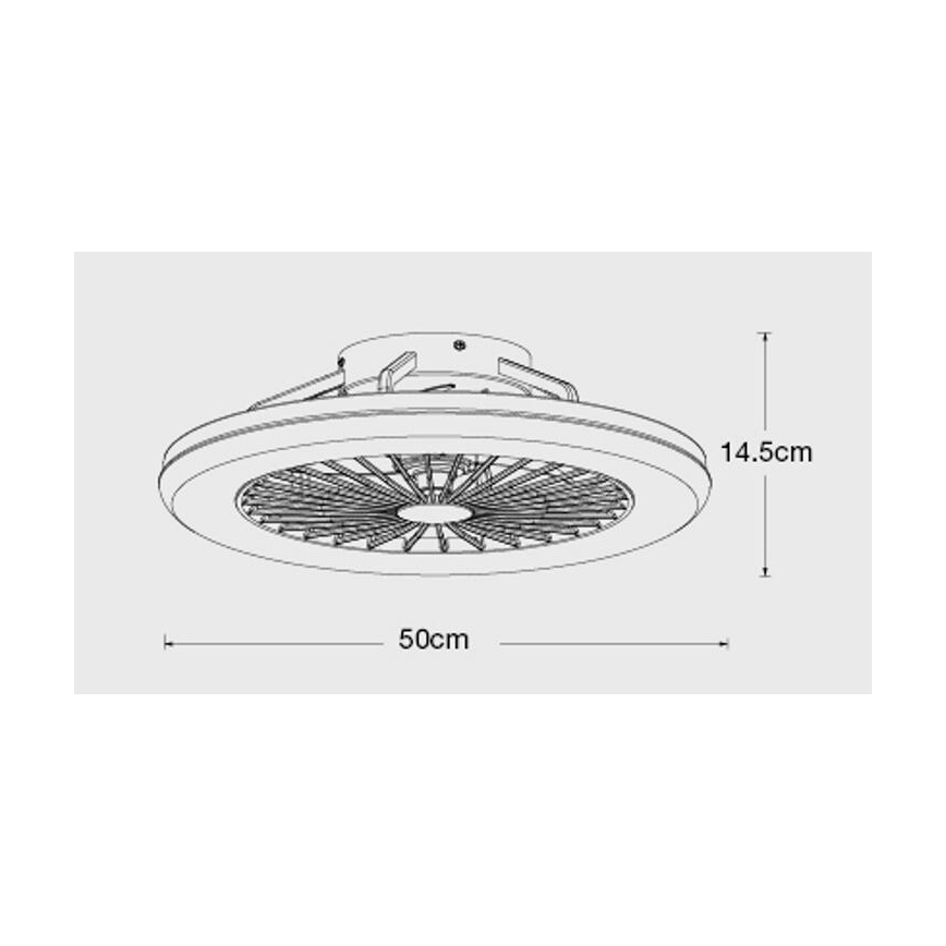 Lucci Air 513200 - LED Ściemniany plafon z wentylatorem OSLO LED/20W/230V 3000/4500/6500K biały + zdalne sterowanie