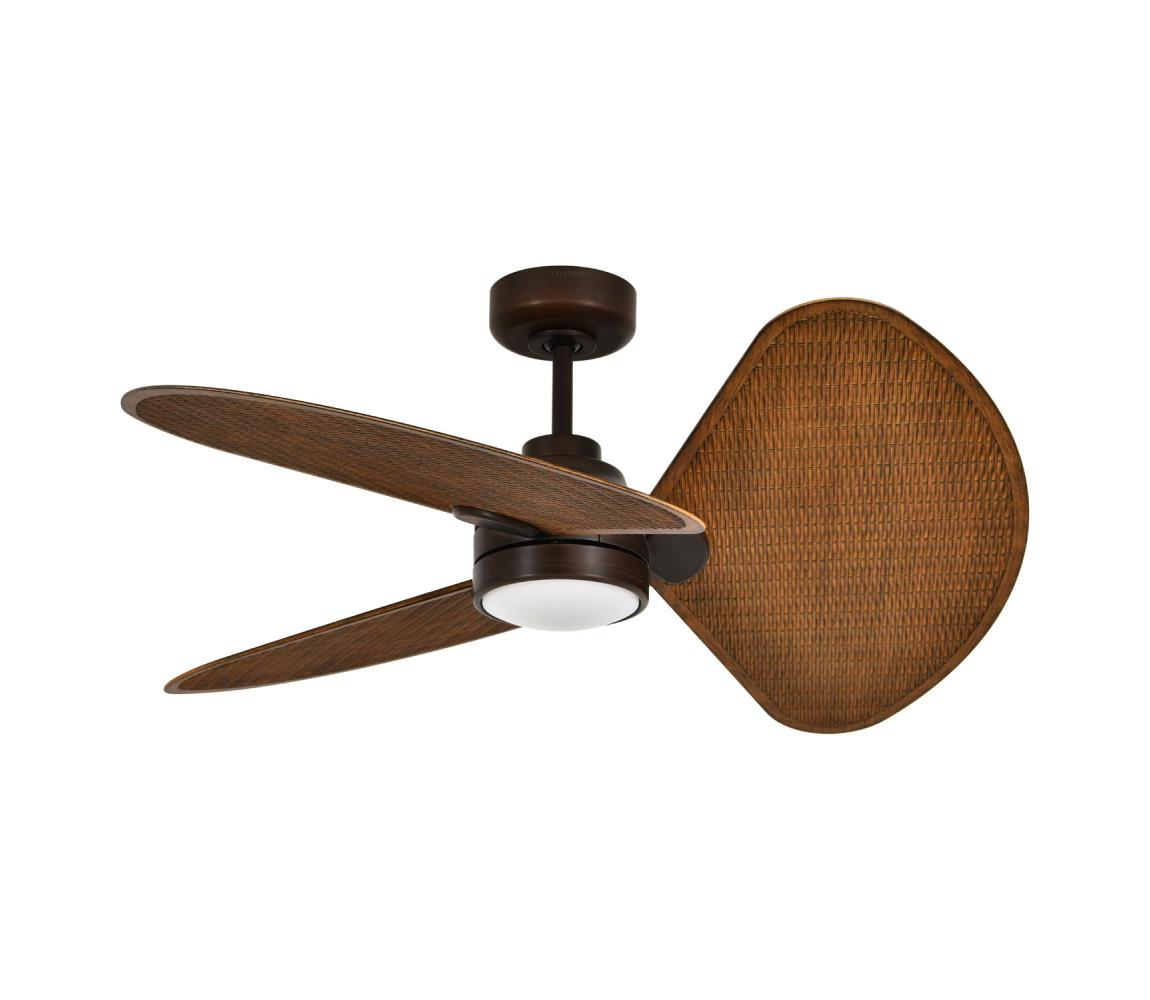 Lucci Air 51325649-LED ściemnialny wentylator sufitowy SABLE 1xGX53/12W/230V CCT średnica 91,5 cm brązowy + pilot