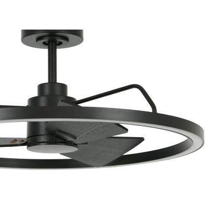 Lucci Air 516124 - LED Ściemnialny wentylator sufitowy CESSNA LED/36W/230V 3000/4000/5000K czarny + zdalne sterowanie