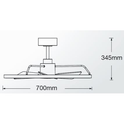 Lucci Air 516124 - LED Ściemnialny wentylator sufitowy CESSNA LED/36W/230V 3000/4000/5000K czarny + zdalne sterowanie