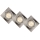 Lucide 11002/15/12 - ZESTAW 3x LED Oprawa wpuszczana ściemnialna FOCUS 1xGU10/5W/230V chrom kanciasty
