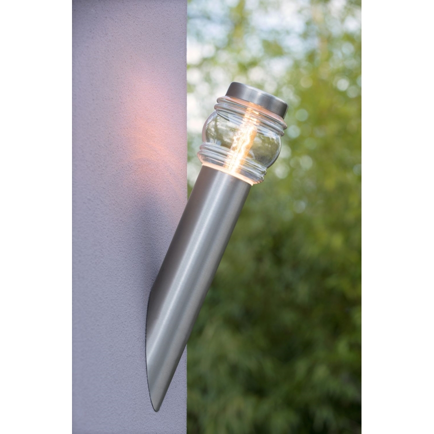 Lucide 11807/01/12 - Kinkiet zewnętrzny MIRANE 1xE14/40W/230V matowy chrom IP44