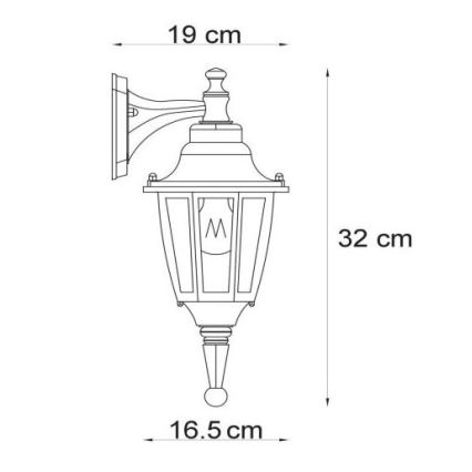 Lucide 11833/01/30 - Kinkiet zewnętrzny TIRENO 1xE27/60W/230V