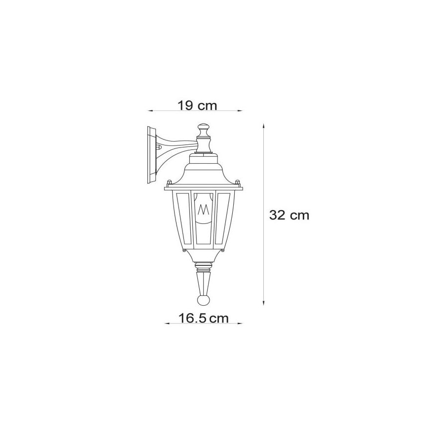 Lucide 11833/01/30 - Kinkiet zewnętrzny TIRENO 1xE27/60W/230V