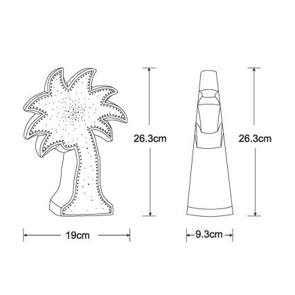 Lucide 13523/01/31 - Lampa stołowa PALM 1xE14/25W/230V biała