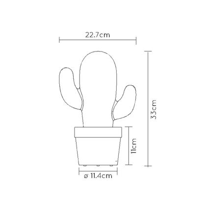 Lucide 13813/02/31 - LED Ściemnialna lampa stołowa CACTUS LED/2W/5V