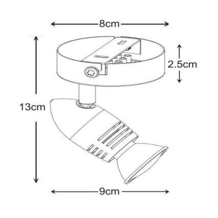 Lucide 13955/05/12 - LED Oświetlenie punktowe CARO-LED 1xGU10/5W/230V matowy chrom