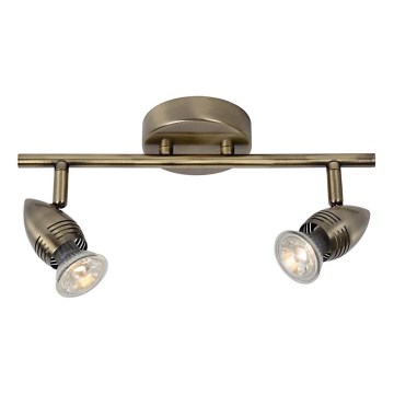Lucide 13955/10/03 - LED reflektor punktowy CARO-LED 2xGU10/5W/230V brąz