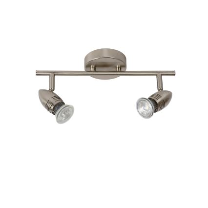 Lucide 13955/10/12 - LED Oświetlenie punktowe CARO-LED 2xGU10/5W/230V matowy chrom