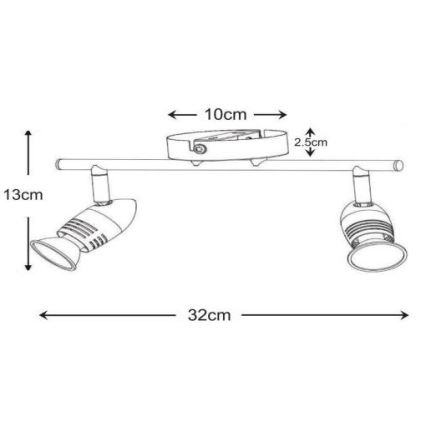Lucide 13955/10/12 - LED Oświetlenie punktowe CARO-LED 2xGU10/5W/230V matowy chrom