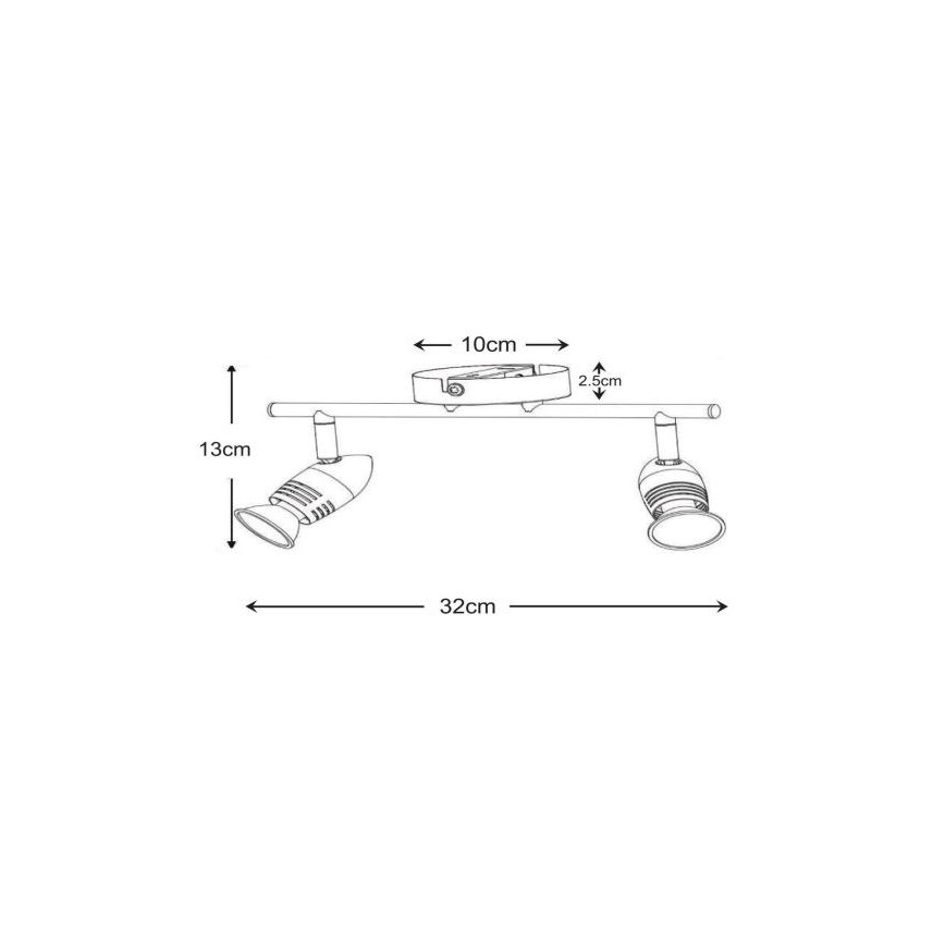 Lucide 13955/10/12 - LED Oświetlenie punktowe CARO-LED 2xGU10/5W/230V matowy chrom