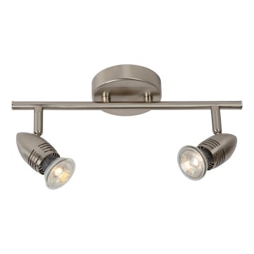 Lucide 13955/10/12 - LED Oświetlenie punktowe CARO-LED 2xGU10/5W/230V matowy chrom