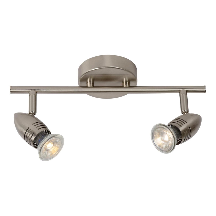 Lucide 13955/10/12 - LED Oświetlenie punktowe CARO-LED 2xGU10/5W/230V matowy chrom