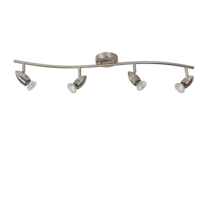 Lucide 13955/20/12 - LED Oświetlenie punktowe CARO-LED 4xGU10/5W/230V matowy chrom