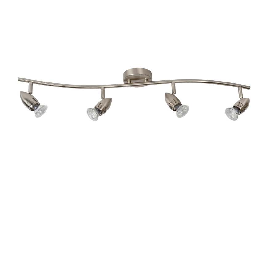 Lucide 13955/20/12 - LED Oświetlenie punktowe CARO-LED 4xGU10/5W/230V matowy chrom