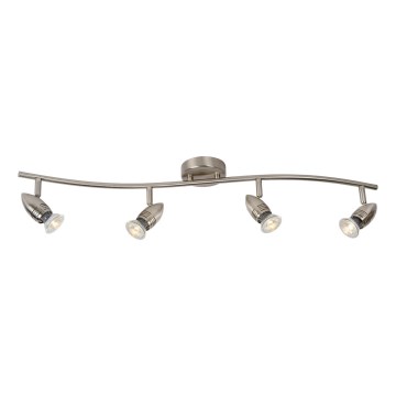 Lucide 13955/20/12 - LED Oświetlenie punktowe CARO-LED 4xGU10/5W/230V matowy chrom