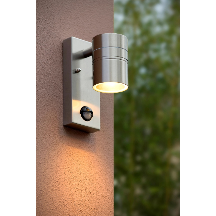 Lucide 14866/05/12 - LED Oświetlenie zewnętrzne z czujnikiem ARNE-LED 1xGU10/5W/230V IP44