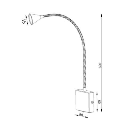 Lucide 18293/03/31 - LED Kinkiet BUDDY LED/3W/230V