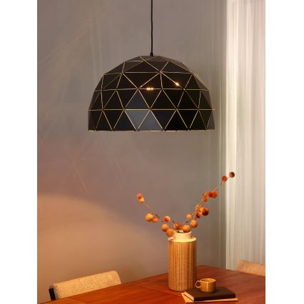 Lucide 21409/60/30 - Lampa wisząca OTONA 3xE27/60W/230V czarna