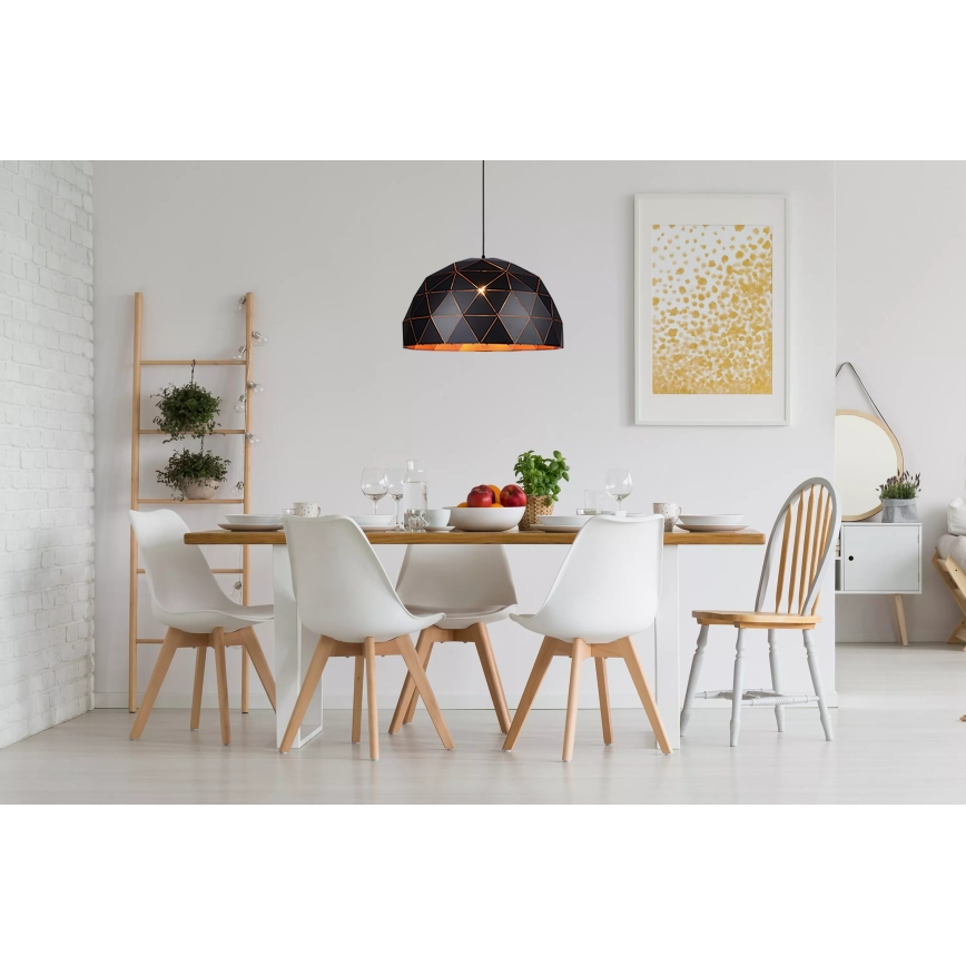 Lucide 21409/60/30 - Lampa wisząca OTONA 3xE27/60W/230V czarna