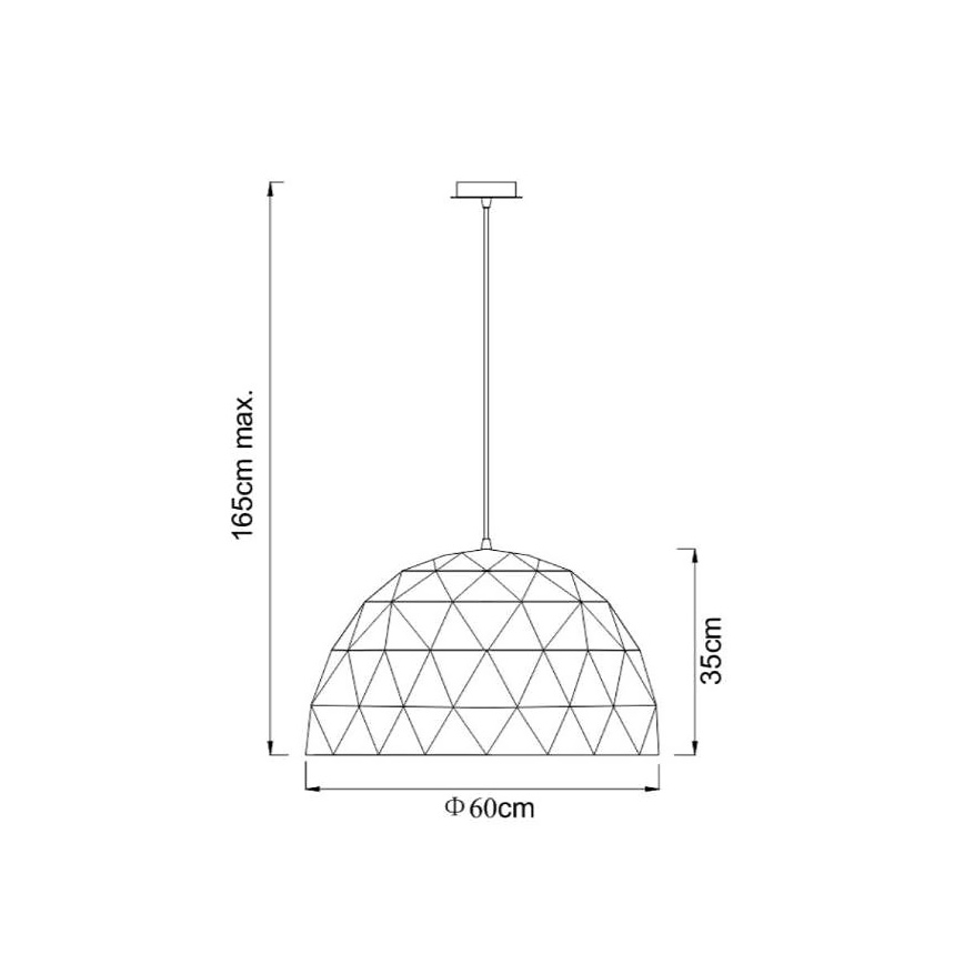 Lucide 21409/60/30 - Lampa wisząca OTONA 3xE27/60W/230V czarna