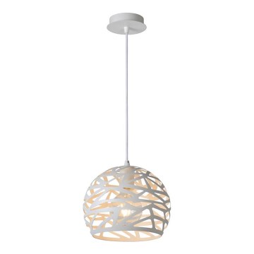 Lucide 21411/25/31 - Lampa wisząca BAJABA 1xE27/60W/230V biały