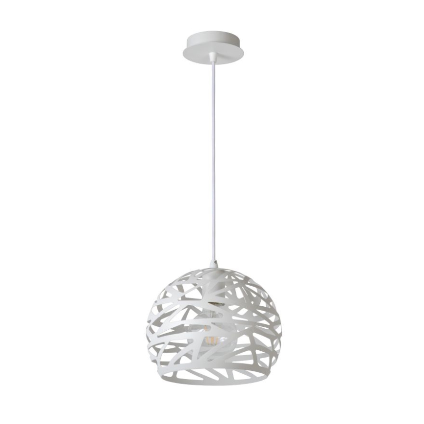 Lucide 21411/25/31 - Lampa wisząca BAJABA 1xE27/60W/230V biały