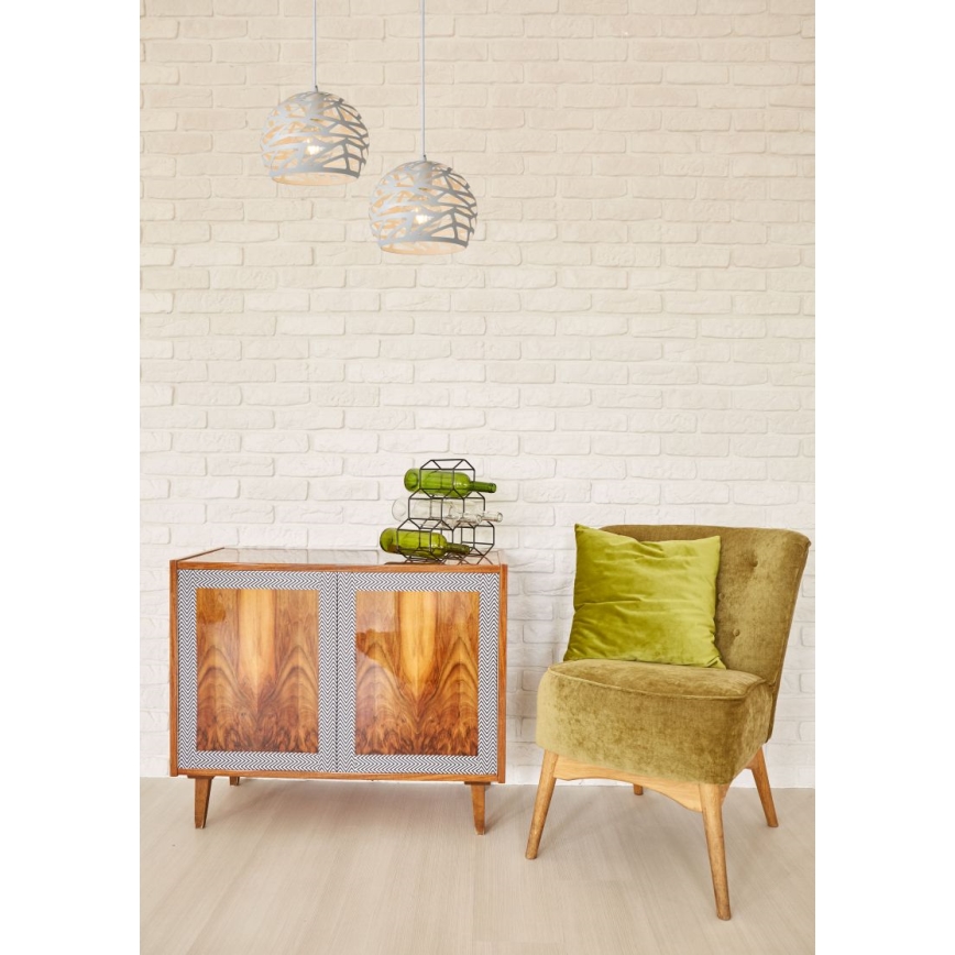 Lucide 21411/25/31 - Lampa wisząca BAJABA 1xE27/60W/230V biały