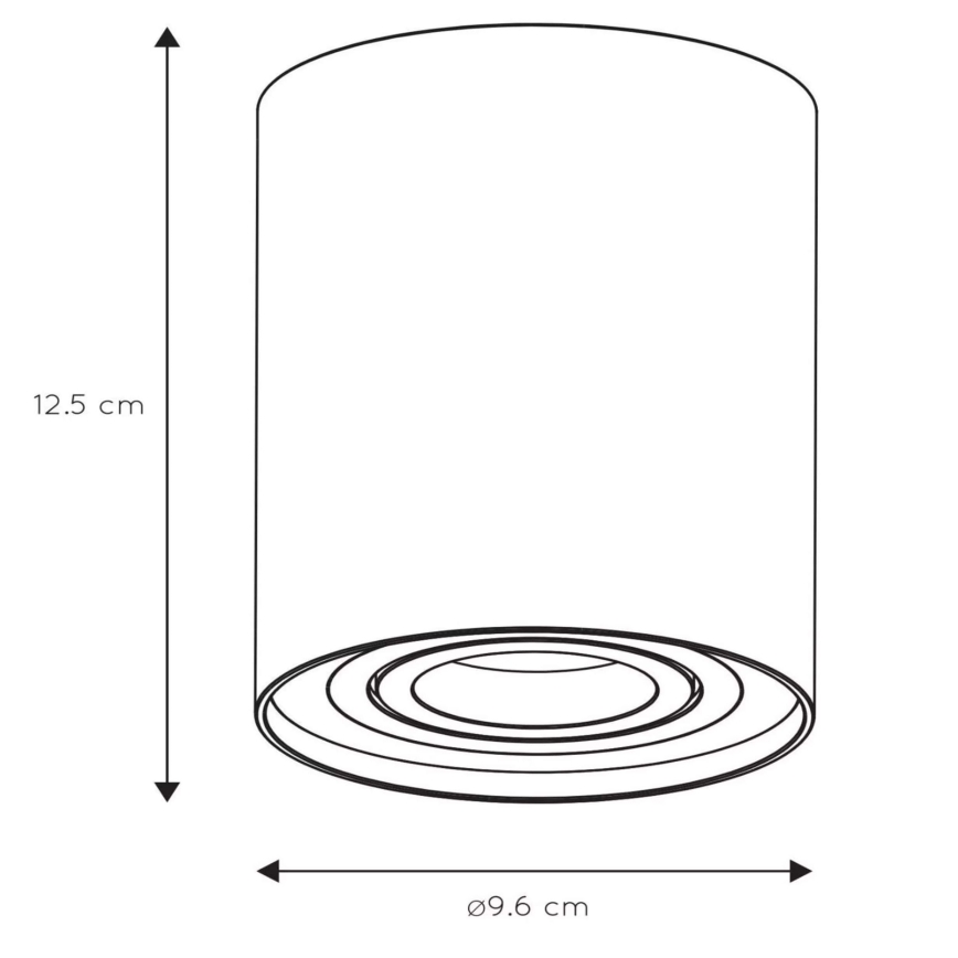 Lucide 22952/01/31 - Oprawa punktowa TUBE 1xGU10/50W/230V biała