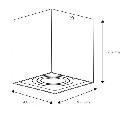 Lucide 22953/01/31 - Oprawa punktowa TUBE 1xGU10/50W/230V biała