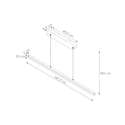Lucide 23460/33/12 - LED Żyrandol ściemnialny na lince SIGMA LED/33W/230V matowy chrom