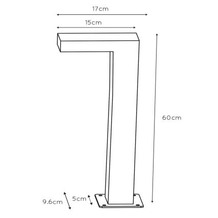 Lucide 28851/60/31 - LED lampa zewnętrzna TEXAS LED/6W/230V biala IP54 60 cm