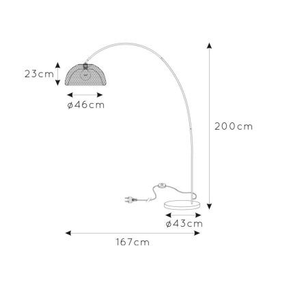 Lucide 30773/01/30 - Lampa stojąca MESH 1xE27/60W/230V