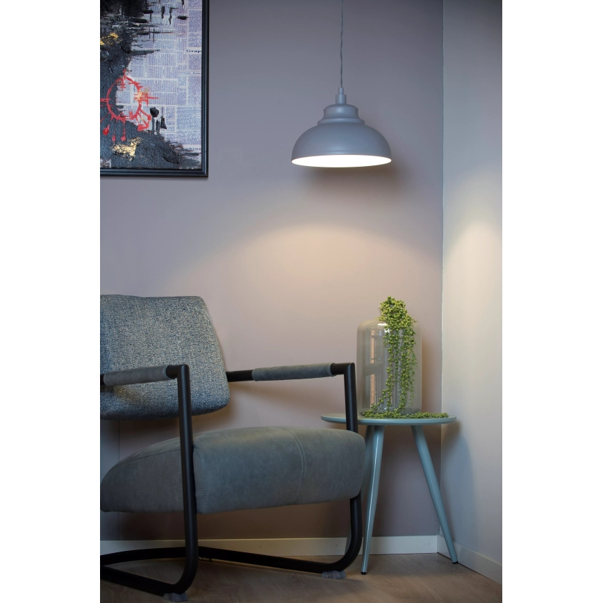 Lucide 34400/29/36 - Lampa wisząca ISLA 1xE14/40W/230V szara