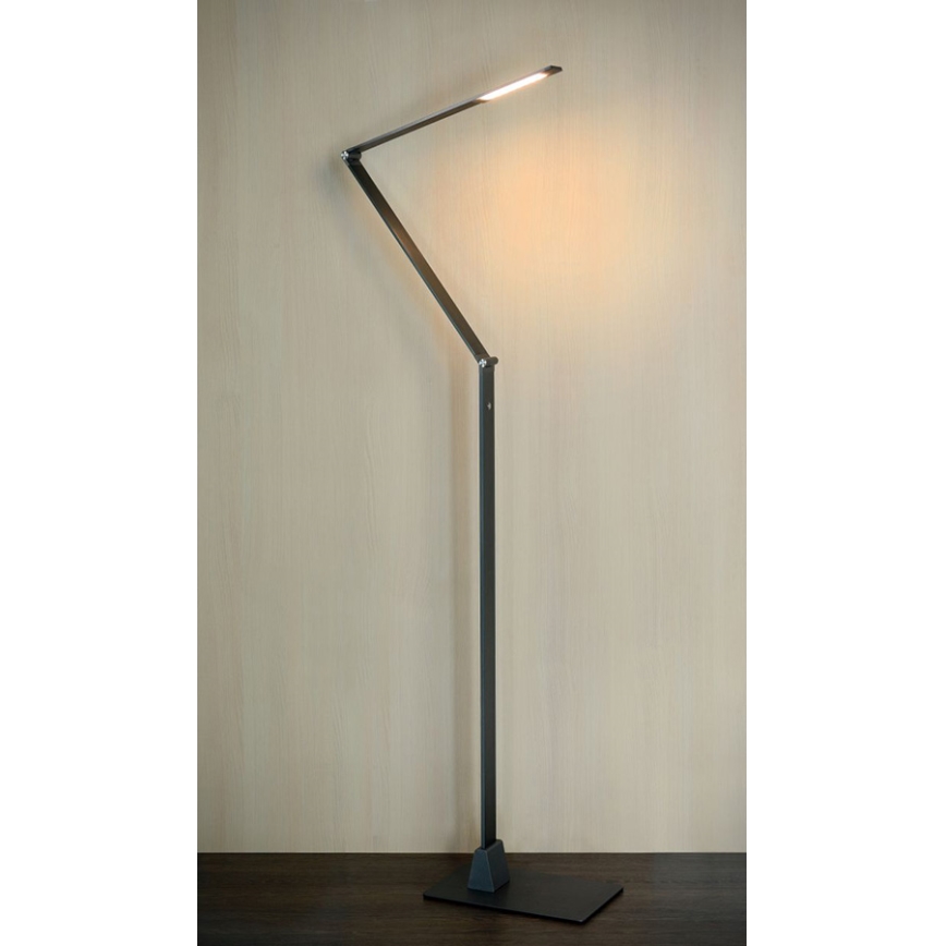 Lucide 35700/10/36 - LED Lampa podłogowa FLATT LED/10W/230V szara
