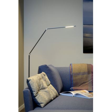 Lucide 35700/10/36 - LED Lampa podłogowa FLATT LED/10W/230V szara
