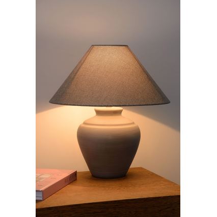 Lucide 44501/81/36 - Lampa stołowa BONJO 1xE27/60W/230V szara 53 cm