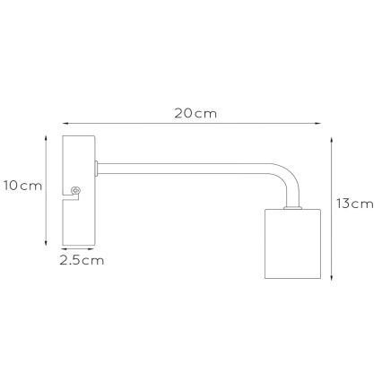 Lucide 45265/01/30 - Kinkiet SCOTT 1xE27/40W/230V czarny