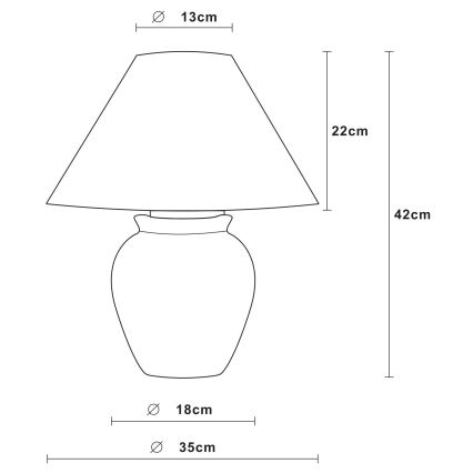 Lucide 47507/81/38 - Lampa stołowa RAMZI 1xE27/60W/230V beżowa