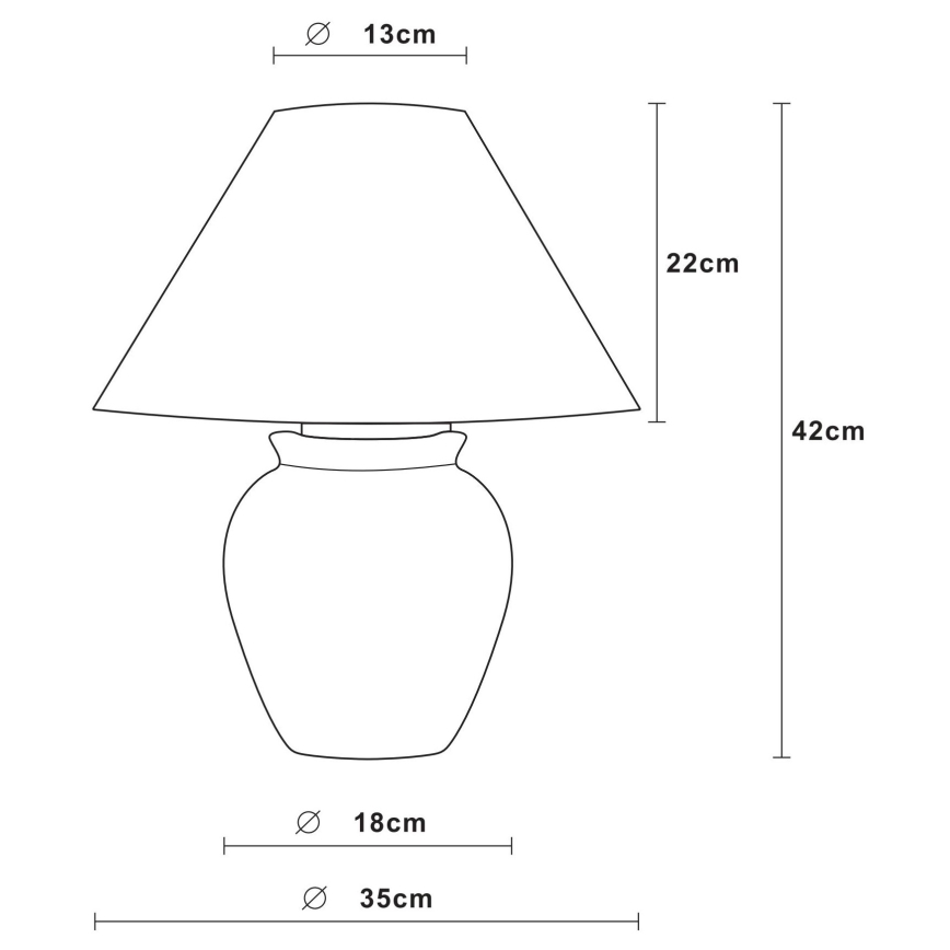 Lucide 47507/81/38 - Lampa stołowa RAMZI 1xE27/60W/230V beżowa