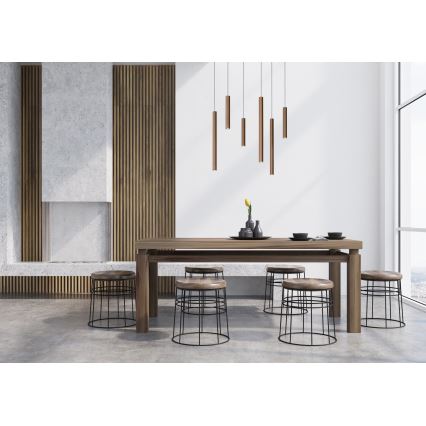 Lucide 74403/06/97 - LED Ściemniany żyrandol na lince LORENZ 6xLED/4W/230V miedź